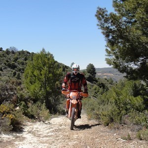 Riding offroad in Matarraña, Teruel, Aragon
