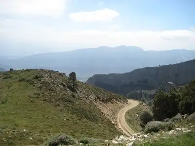 High mountain adventure trail riding