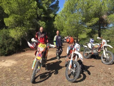 Enjoying an offroad motorbike tour in Aragon, Spain